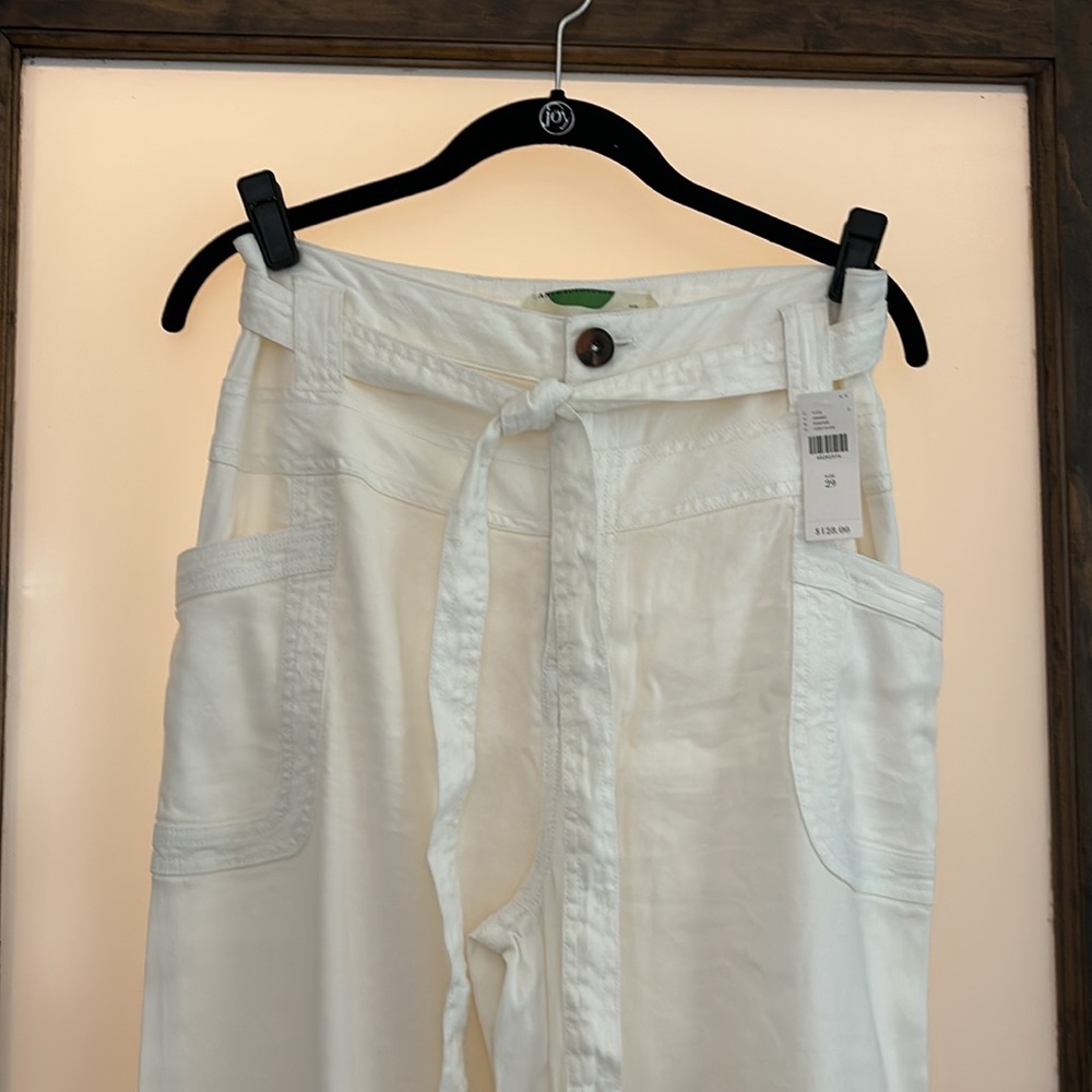 Tie-Wasted Wide Leg Linen Pants